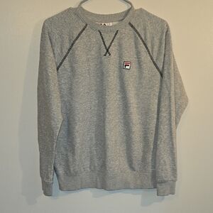 Fila Heather Gray Men's Crewneck Sweater With Embroidery LOT N